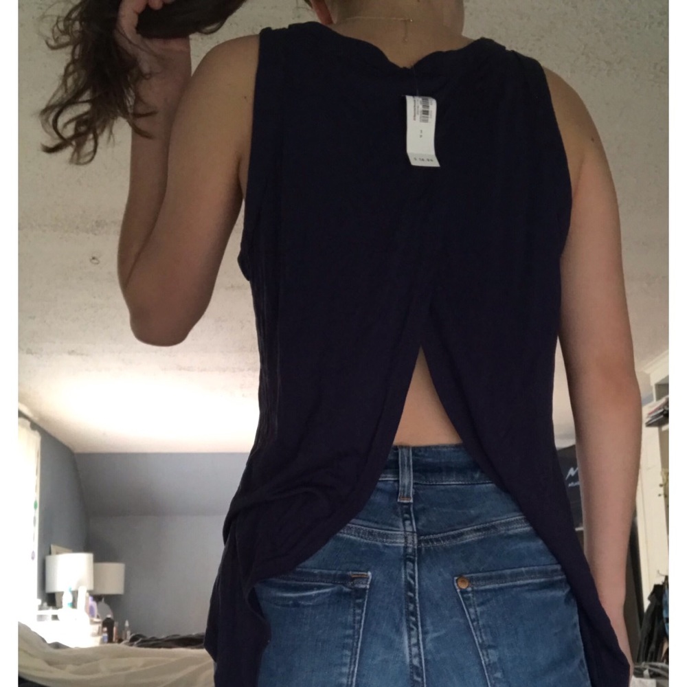 Navy Blue open-back Old Navy top